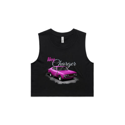 Hey Charger - Pink - AS Colour Women's Crop Tank Thumbnail