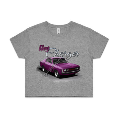Hey Charger - Purple - AS Colour CROP TEE - 4062 Thumbnail