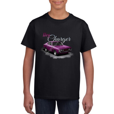 Hey Charger - Purple - Youth Crew Neck Tee (Same Day) Thumbnail