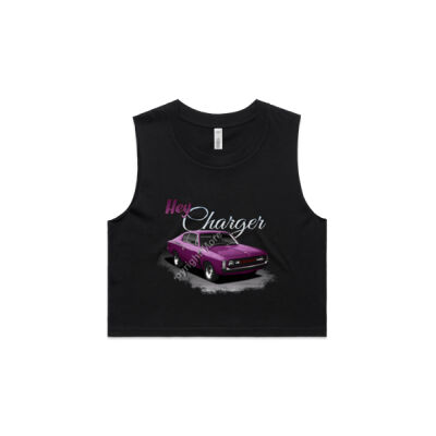Hey Charger - Purple - AS Colour Women's Crop Tank Thumbnail