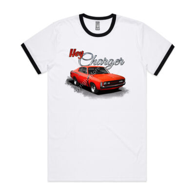 Hey Charger - Red - Mens Ringer Tee Thumbnail