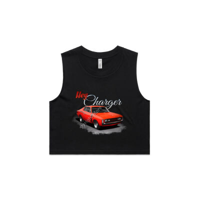 Hey Charger - Red - AS Colour Women's Crop Tank Thumbnail