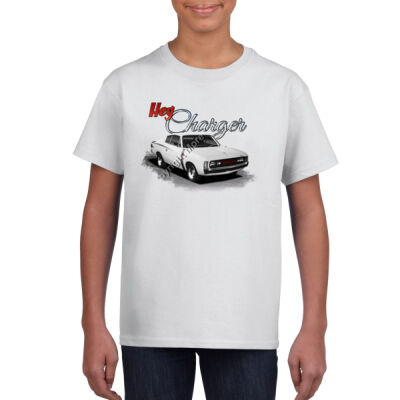 Hey Charger - White - Gildan Youth Unisex T Shirt Thumbnail