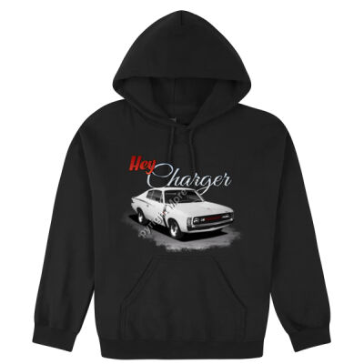 Hey Charger - White - Hooded Sweatshirt Thumbnail
