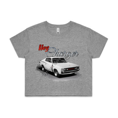Hey Charger - White - AS Colour CROP TEE - 4062 Thumbnail