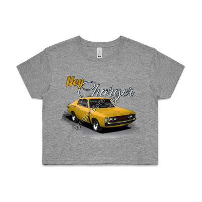 Hey Charger - Yellow - AS Colour CROP TEE - 4062 Thumbnail
