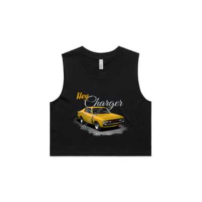 Hey Charger - Yellow - AS Colour Women's Crop Tank Thumbnail