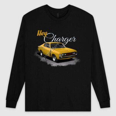 Hey Charger - Yellow - Ultra Cotton Mens Longsleeve Tee Thumbnail