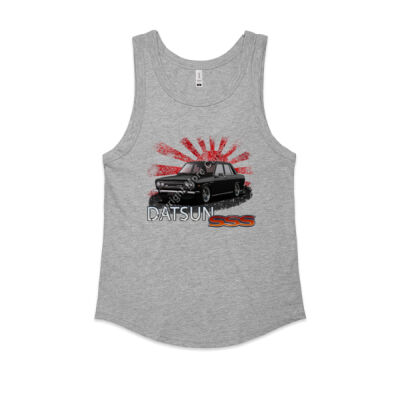 Datsun 1600 - Rising Sun - Black - Women's Sunday Singlet Thumbnail
