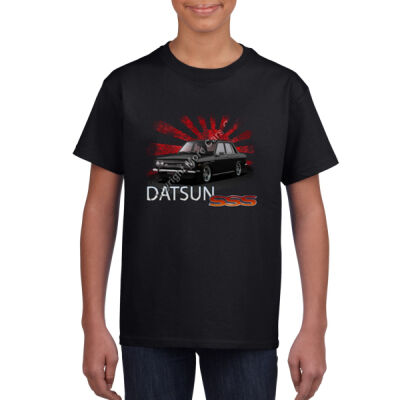 Datsun 1600 - Rising Sun - Black - Youth Crew Neck Tee (Same Day) Thumbnail