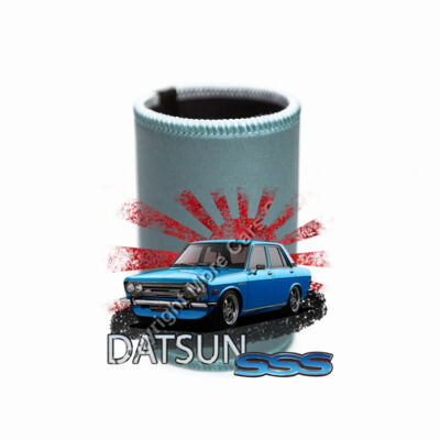 Datsun 1600 - Rising Sun - Blue - Stubby Coolers with Base Thumbnail