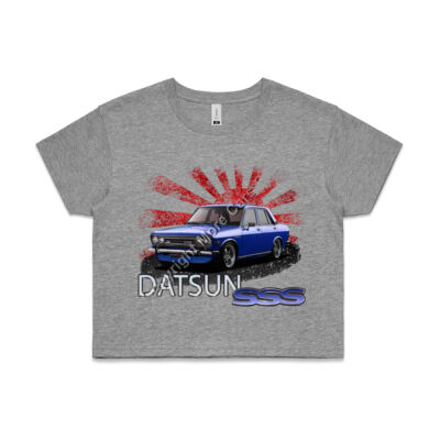 Datsun 1600 - Rising Sun - Dark Blue - AS Colour CROP TEE - 4062 Thumbnail