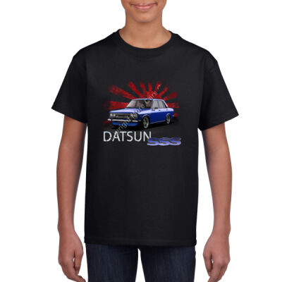 Datsun 1600 - Rising Sun - Dark Blue - Youth Crew Neck Tee (Same Day) Thumbnail