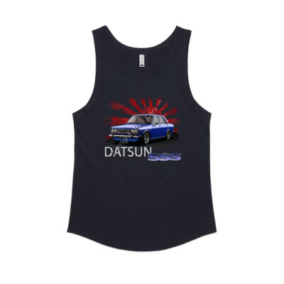 Datsun 1600 - Rising Sun - Dark Blue - Women's Sunday Singlet Thumbnail