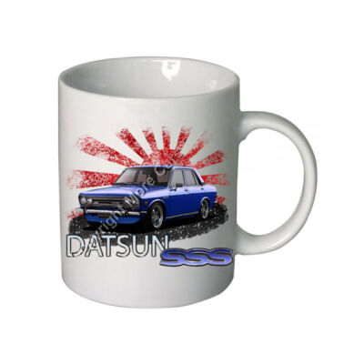 Datsun 1600 - Rising Sun - Dark Blue - Boutique Ceramic Mug Thumbnail