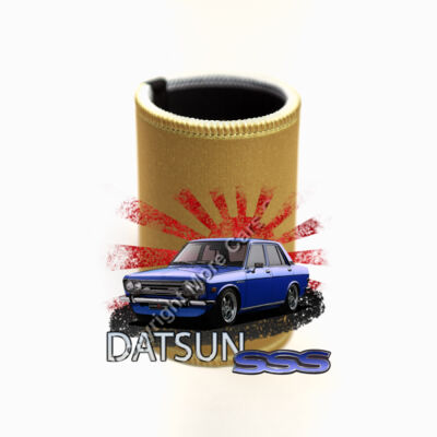 Datsun 1600 - Rising Sun - Dark Blue - Stubby Coolers with Base Thumbnail