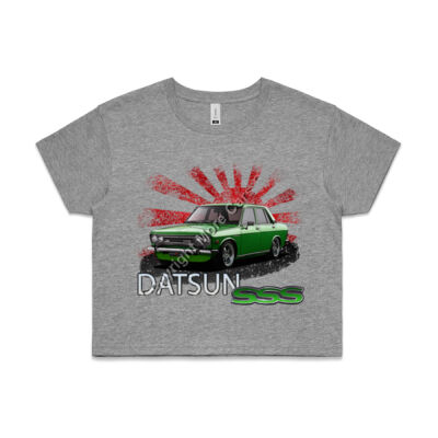 Datsun 1600 - Rising Sun - Green - AS Colour CROP TEE - 4062 Thumbnail