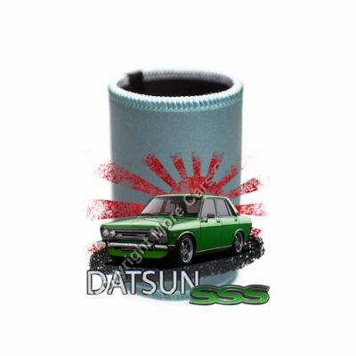 Datsun 1600 - Rising Sun - Green - Stubby Coolers with Base Thumbnail
