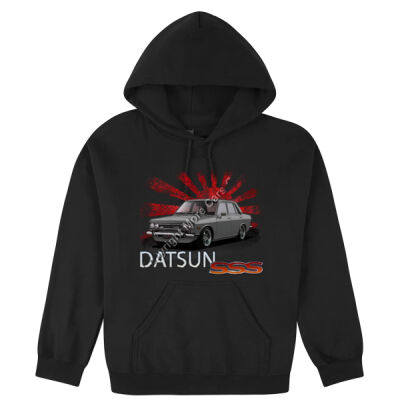 Datsun 1600 - Rising Sun - Grey - Hooded Sweatshirt Thumbnail
