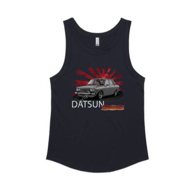Datsun 1600 - Rising Sun - Grey - Women's Sunday Singlet Thumbnail