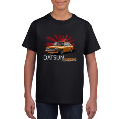 Datsun 1600 - Rising Sun - Orange - Youth Crew Neck Tee (Same Day) Thumbnail
