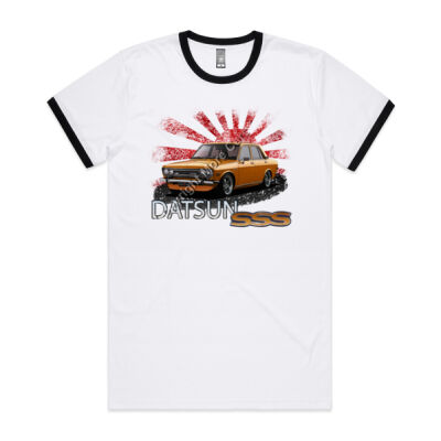 Datsun 1600 - Rising Sun - Orange - Mens Ringer Tee Thumbnail