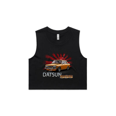 Datsun 1600 - Rising Sun - Orange - AS Colour Women's Crop Tank Thumbnail