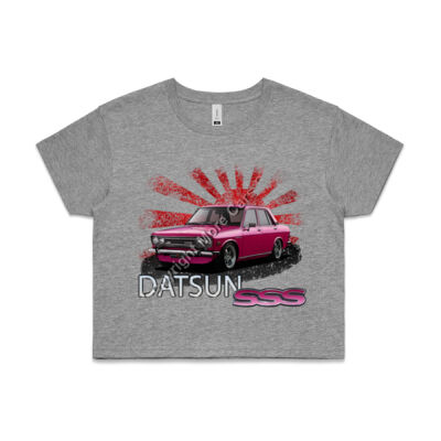 Datsun 1600 - Rising Sun - Pink - AS Colour CROP TEE - 4062 Thumbnail