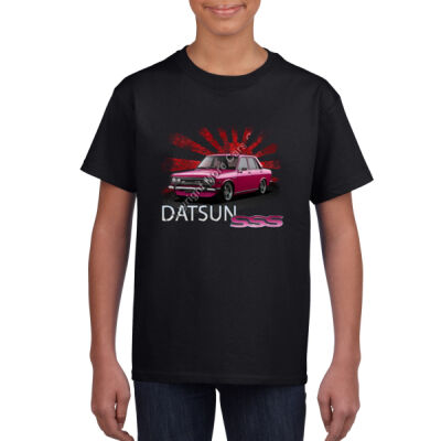 Datsun 1600 - Rising Sun - Pink - Youth Crew Neck Tee (Same Day) Thumbnail