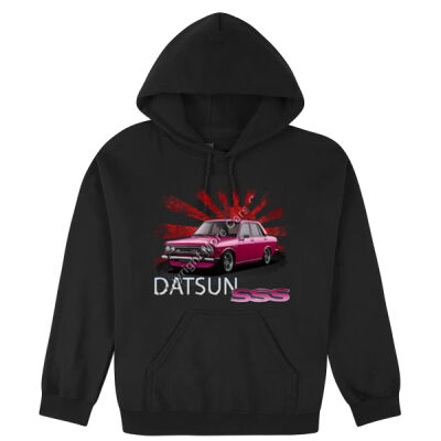 Datsun 1600 - Rising Sun - Pink - Hooded Sweatshirt Thumbnail