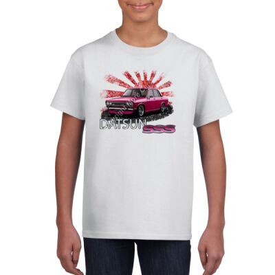 Datsun 1600 - Rising Sun - Pink - Gildan Youth Unisex T Shirt Thumbnail