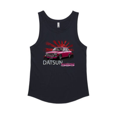 Datsun 1600 - Rising Sun - Pink - Women's Sunday Singlet Thumbnail