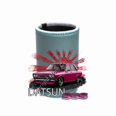 Datsun 1600 - Rising Sun - Pink - Stubby Coolers with Base Thumbnail
