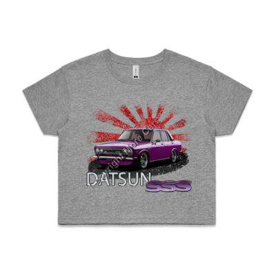 Datsun 1600 - Rising Sun - Purple - AS Colour CROP TEE - 4062 Thumbnail