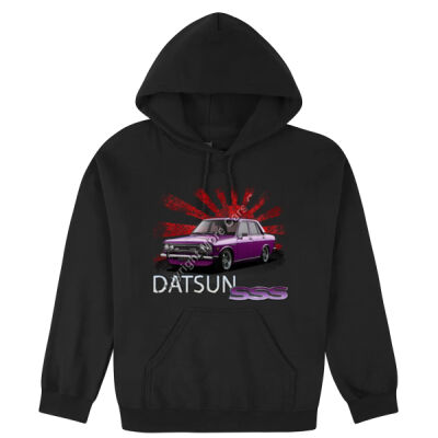 Datsun 1600 - Rising Sun - Purple - Hooded Sweatshirt Thumbnail
