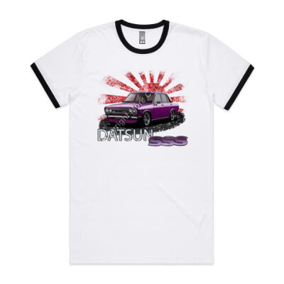 Datsun 1600 - Rising Sun - Purple - Mens Ringer Tee Thumbnail