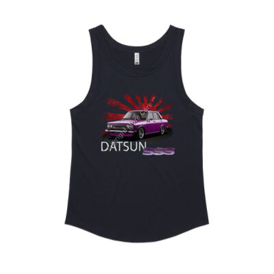 Datsun 1600 - Rising Sun - Purple - Women's Sunday Singlet Thumbnail