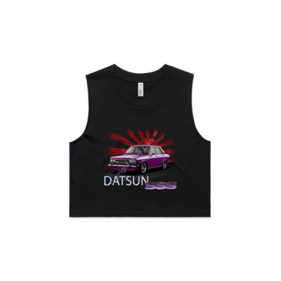 Datsun 1600 - Rising Sun - Purple - AS Colour Women's Crop Tank Thumbnail