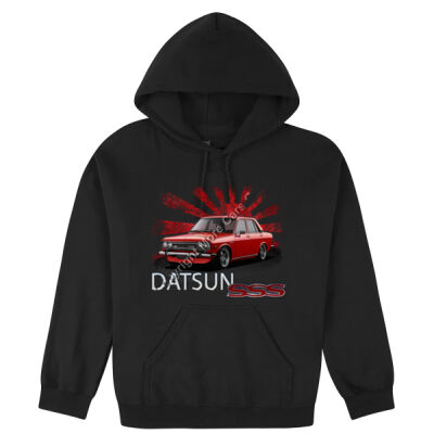 Datsun 1600 - Rising Sun - Red - Hooded Sweatshirt Thumbnail