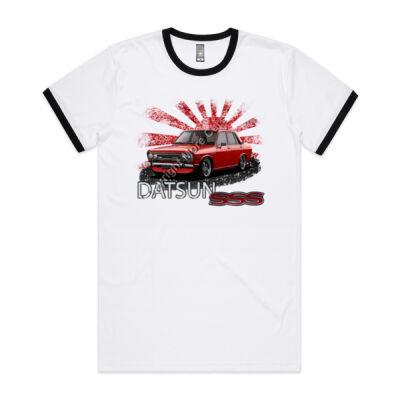 Datsun 1600 - Rising Sun - Red - Mens Ringer Tee Thumbnail