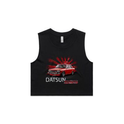 Datsun 1600 - Rising Sun - Red - AS Colour Women's Crop Tank Thumbnail