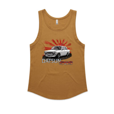 Datsun 1600 - Rising Sun - White - Women's Sunday Singlet Thumbnail