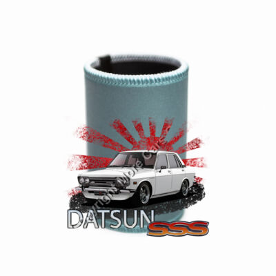 Datsun 1600 - Rising Sun - White - Stubby Coolers with Base Thumbnail