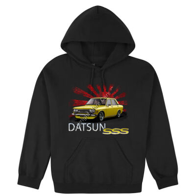 Datsun 1600 - Rising Sun - Yellow - Hooded Sweatshirt Thumbnail