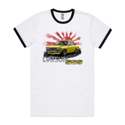 Datsun 1600 - Rising Sun - Yellow - Mens Ringer Tee Thumbnail