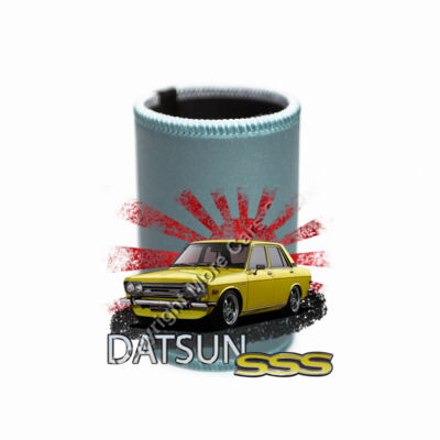 Datsun 1600 - Rising Sun - Yellow - Stubby Coolers with Base Thumbnail