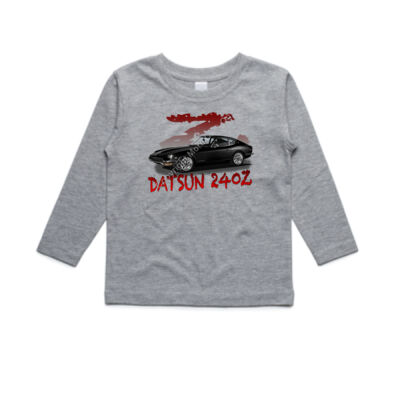 Datsun 240 Z - Z Car - Black - AS Colour Kids Longsleeve Tee Thumbnail