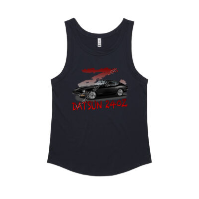 Datsun 240 Z - Z Car - Black - Women's Sunday Singlet Thumbnail