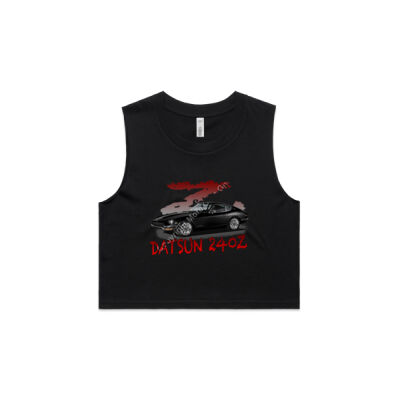 Datsun 240 Z - Z Car - Black - AS Colour Women's Crop Tank Thumbnail