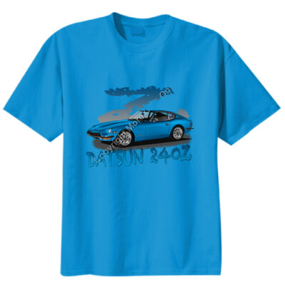 Datsun 240 Z - Z Car - Blue Metallic - Unisex Modern Fit Tee Thumbnail